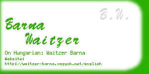 barna waitzer business card